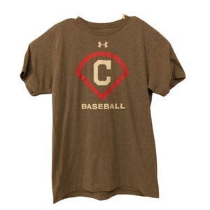 Under Armour tshirt mens L Large gray cleveland indians gaurdians baseball MLB